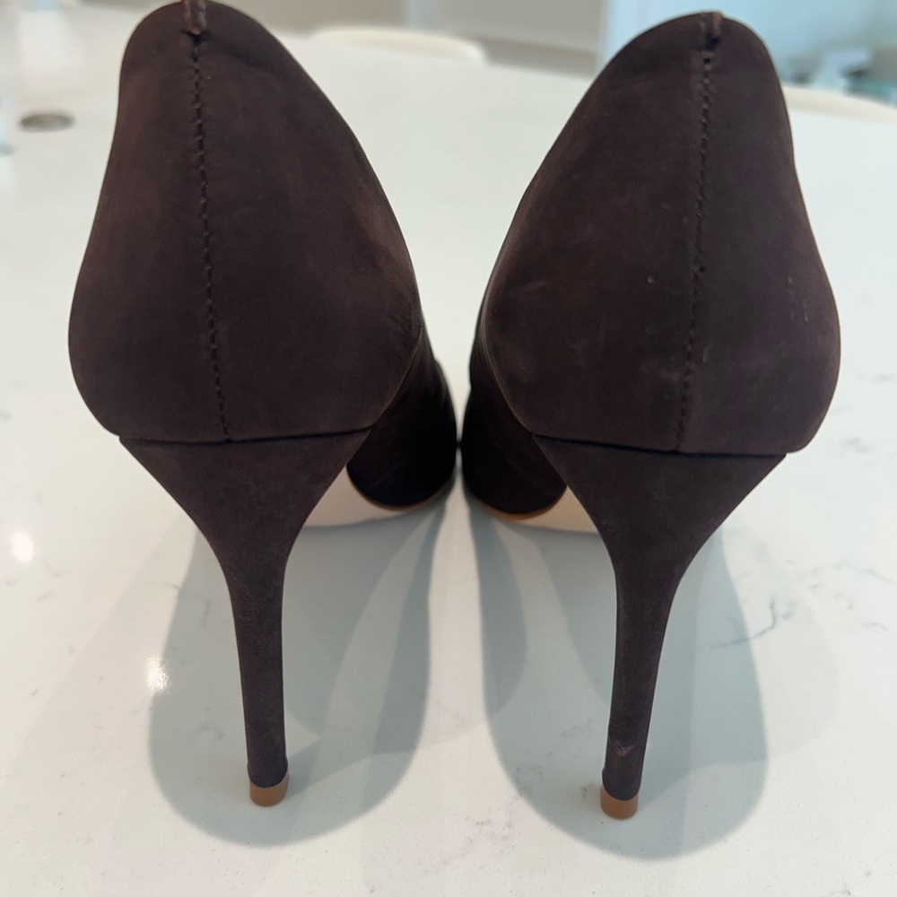 Gianni Bini Sampras Nubuck Pointed Toe Brown Suede Pumps 🤎 Classic Heels | Sz 8 - Picture 6 of 11
